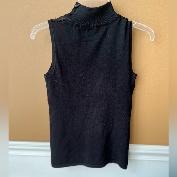 Tahari Black Sleeveless Sheer Turtleneck Size XS - Picture 4 of 6